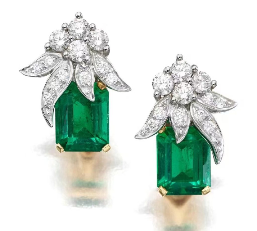 Tiffany emerald earrings